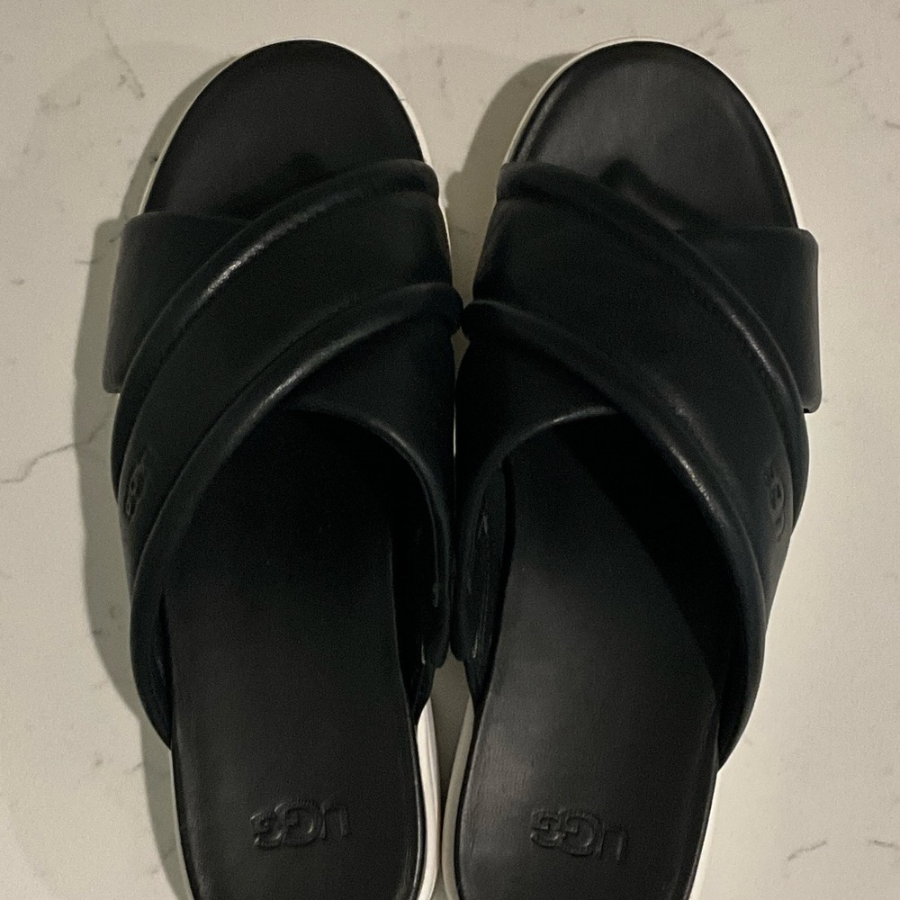 UGG Women's Black Crisscross Sandals
